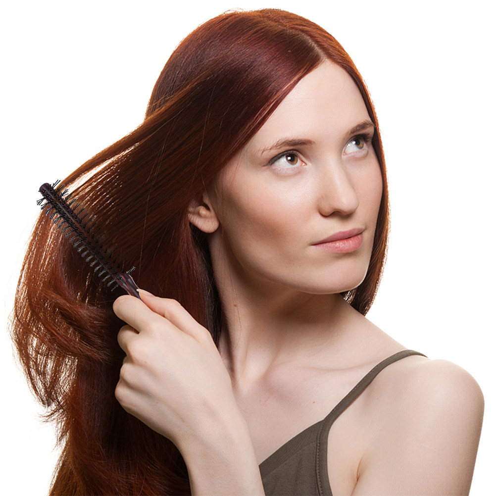Hair Care In Salon - 2Pcs 나무 라운드 헤어 브러시 컬링