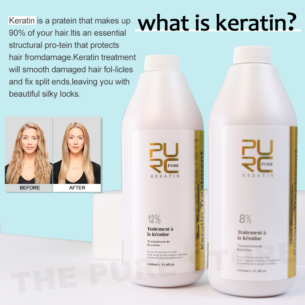 PURC 8% 케라틴 스무딩 트리트먼트 곱슬거림 제거  - Hair Care In Salon 리뷰 및 가격