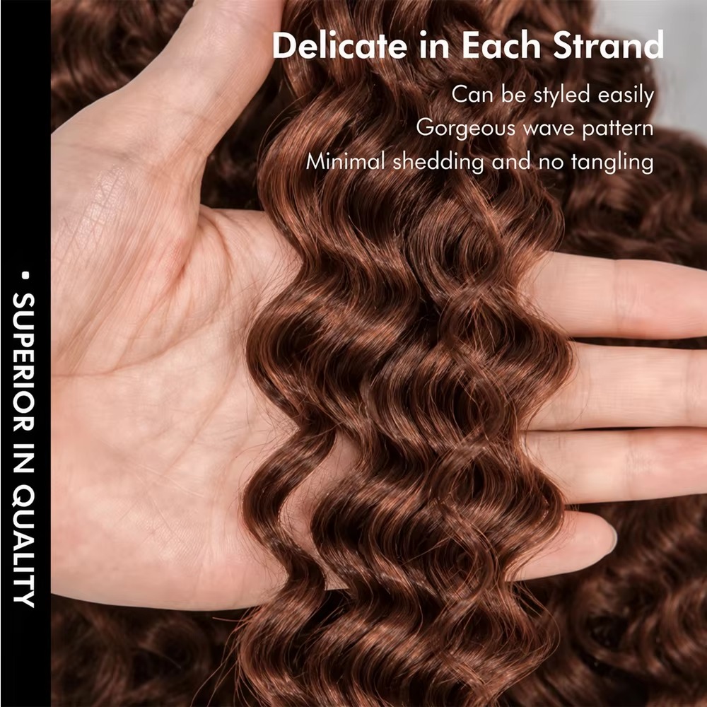 스마일걸 딥 웨이브 크로셰 인모 # 4개의 초콜릿 브라 - Crochet Braiding Hair 리뷰 및 가격